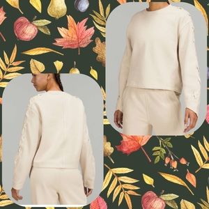 Lululemon Braided Sleeve Pullover size 12 White Opal NWT